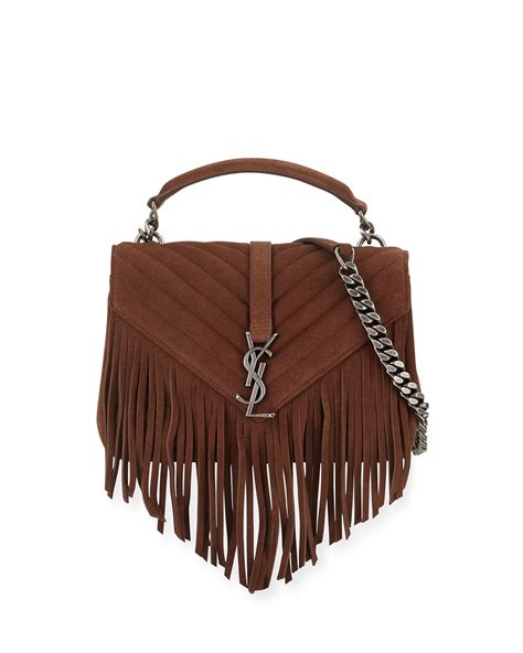 ysl bag fringe|saint laurent fringe bag.